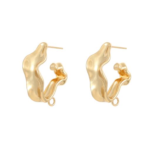 Brass Earring Post, cobre, banhado, DIY & Vario tipos a sua escolha, dourado, vendido por par