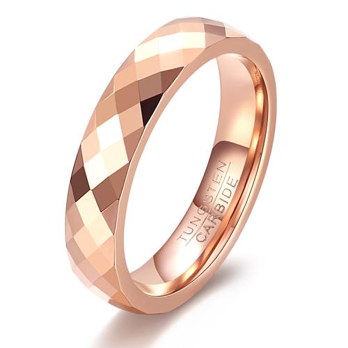 Ring Finger Titantium stali, Powlekane, dla obu płci & różnej wielkości do wyboru, różowe złoto, sprzedane przez PC