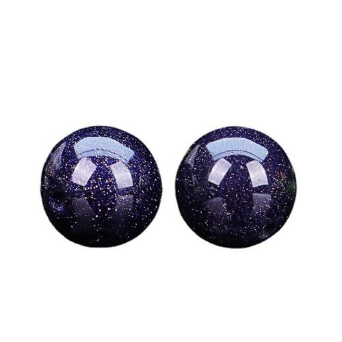 Natural Blue Goldstone Beads, Round, DIY & different size for choice, Sold By PC