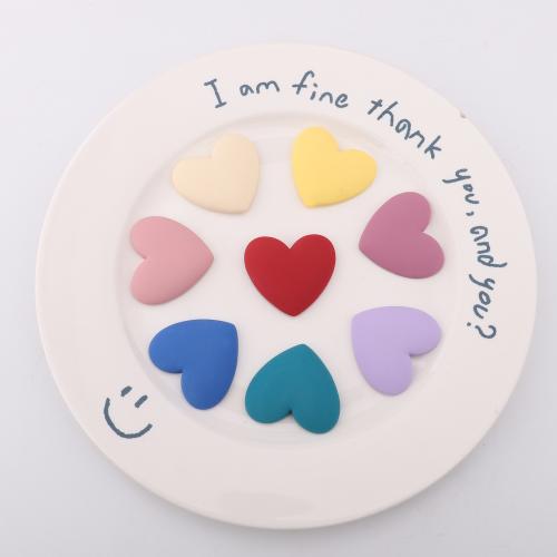 Mobile Phone DIY Decoration, Resin, Heart, more colors for choice, 38x34mm, Sold By PC