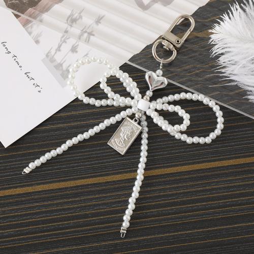 Mobile Phone Lanyard Zinc Alloy with Plastic Pearl handmade & for woman Sold By PC
