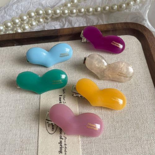 Alligator Hair Clip, Resin, handmade, for woman, more colors for choice, 40x15mm, Sold By PC