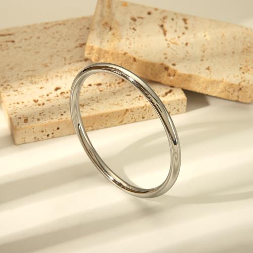 Stainless Steel Bangle 304 Stainless Steel polished fashion jewelry & for woman original color Inner Approx 73mm Sold By PC