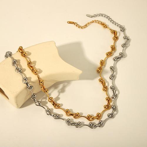 Edelstahl Schmuck Halskette, 304 Edelstahl, mit Verlängerungskettchen von 5cm, Modeschmuck & für Frau, keine, Länge:ca. 41 cm, verkauft von PC