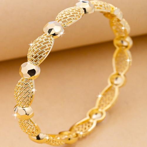 cobre pulseira comum, Ouro banhado 24K, joias de moda & para mulher, níquel, chumbo e cádmio livre, Diametro interno:Aprox 70mm, vendido por PC
