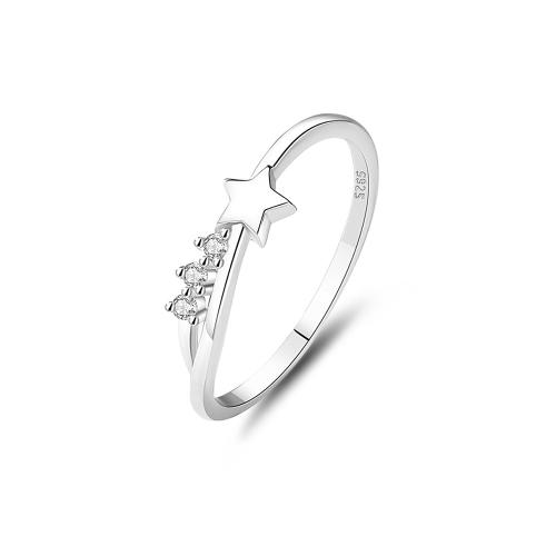 Cubic Zirconia micr3ofono pavimenta anillos de plata esterlina, Plata de ley 925, Joyería & diverso tamaño para la opción & micro arcilla de zirconia cúbica & para mujer, Vendido por UD