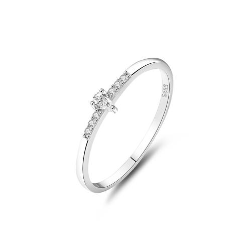 Cyrkonia mikro utorować pierścionki srebrne, 925 Srebro, biżuteria moda & różnej wielkości do wyboru & mikro utorować cyrkonia & dla kobiety, sprzedane przez PC