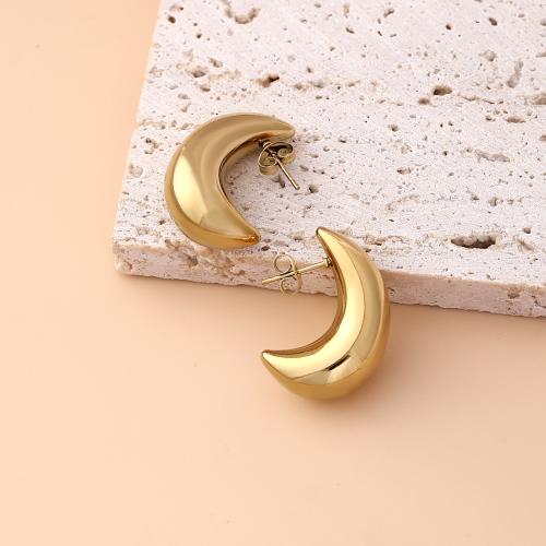 Brass Stud Earring, fashion jewelry & for woman, more colors for choice, 19x26mm, Sold By Pair