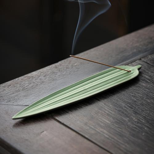 Porcelain Incense Seat Leaf handmade for home and office & durable Sold By PC