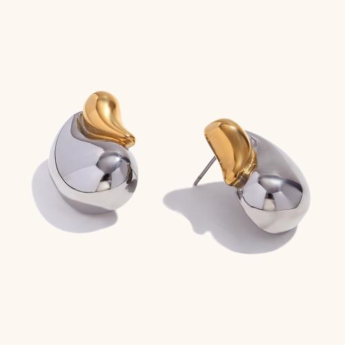 Boucle d'oreille de gaujon en acier inoxydable, Acier inoxydable 304, bijoux de mode & pour femme, 25.70x16.50mm, Vendu par paire