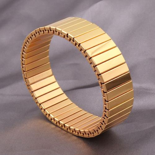 Bracelete de aço inoxidável, Aço inoxidável 304, joias de moda & para mulher, dourado, vendido por PC