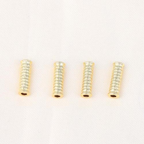 Brass Jewelry Beads, gold color plated, DIY, nickel, lead & cadmium free, 13.80x4.50x3.90mm, Sold By PC