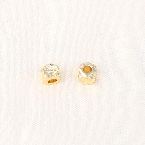 Perles bijoux en laiton, Placage de couleur d'or, DIY, protéger l'environnement, sans nickel, plomb et cadmium, 6.10x6x6mm, Vendu par PC