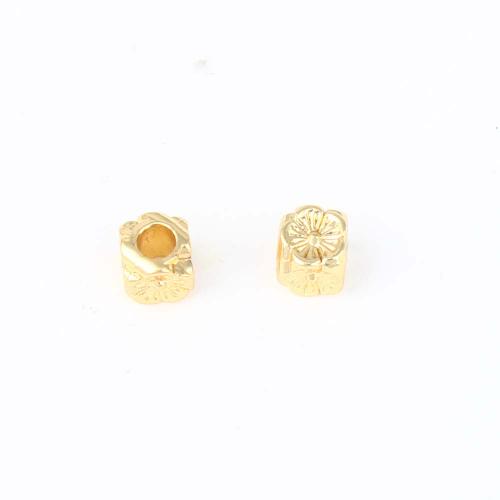 Латунные ювелирные бусины, Латунь, плакирован золотом, DIY, не содержит никель, свинец, 5.10x5x4.90mm, продается PC