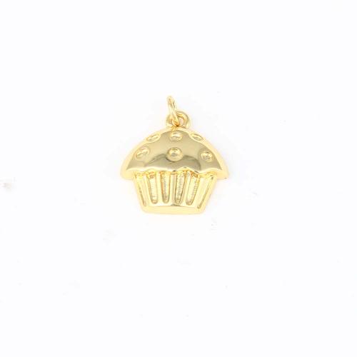 Brass Jewelry Pendants Cake gold color plated DIY nickel lead & cadmium free Sold By PC