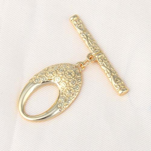 Brass Toggle Clasp, gold color plated, DIY, nickel, lead & cadmium free, 34.40x33x3mm, Sold By PC