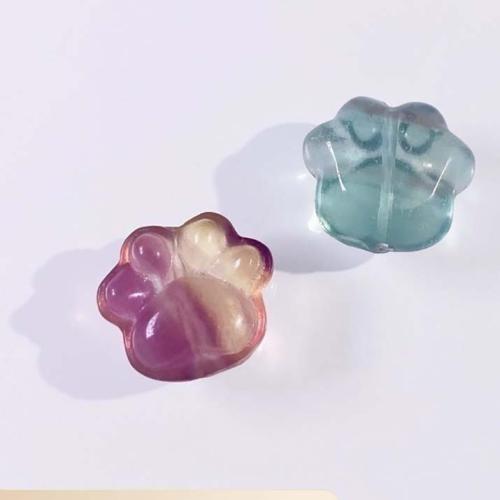 Fluorit Perlen, Klaue, DIY, Zufällige Farbe, 15mm, verkauft von PC