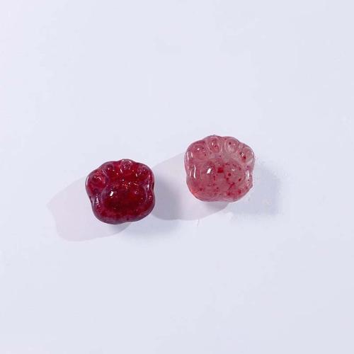 Natural Quartz Jewelry Beads Strawberry Quartz Claw DIY pink 15mm Sold By PC