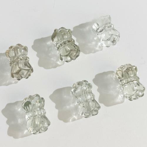 Natural Quartz Jewelry Beads, Green Quartz, Flower, DIY, green, 8x13mm, Sold By PC