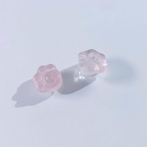 Φυσικό ροζ χαλαζία χάντρες, Rose Quartz, Δαγκάνα, DIY, ροζ, 14x16mm, Sold Με PC