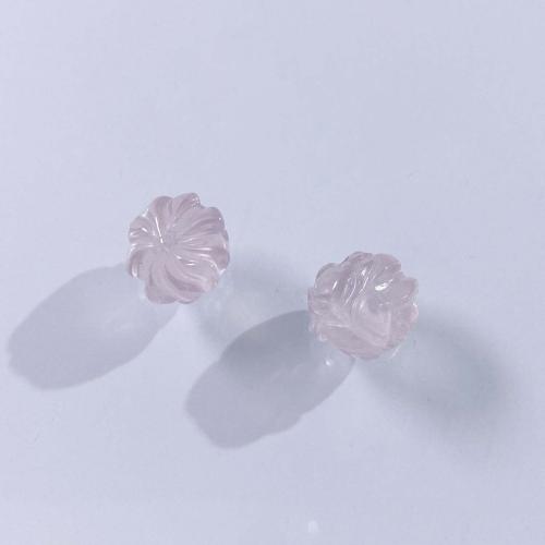 Grânulos de quartzo rosa natural, DIY, rosa, 12mm, vendido por PC