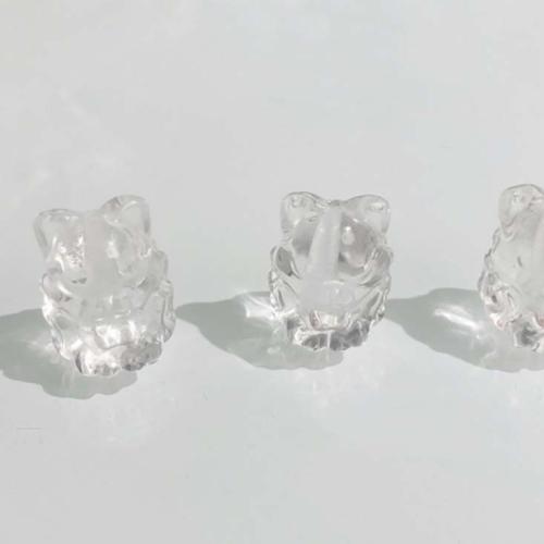 Natural Clear Quartz Beads, Fox, DIY, white, 13x17mm, Sold By PC