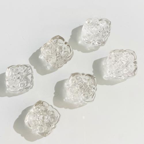 Natürliche klare Quarz Perlen, Klarer Quarz, Quadrat, DIY, weiß, aboutuff1a14-15mm, verkauft von PC