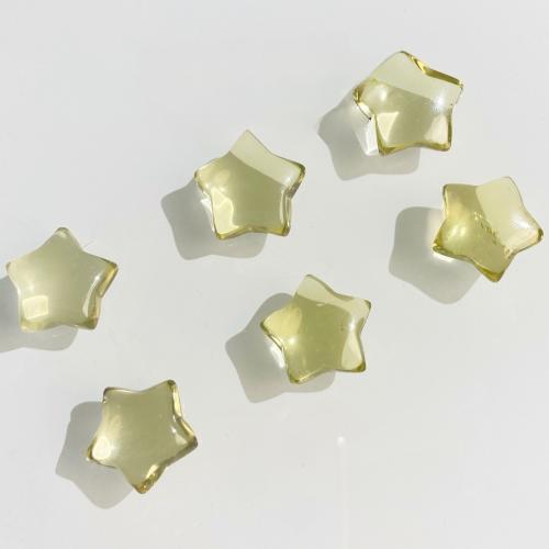 Natural Citrine Beads, Star, DIY, yellow, 13mm, Sold By PC