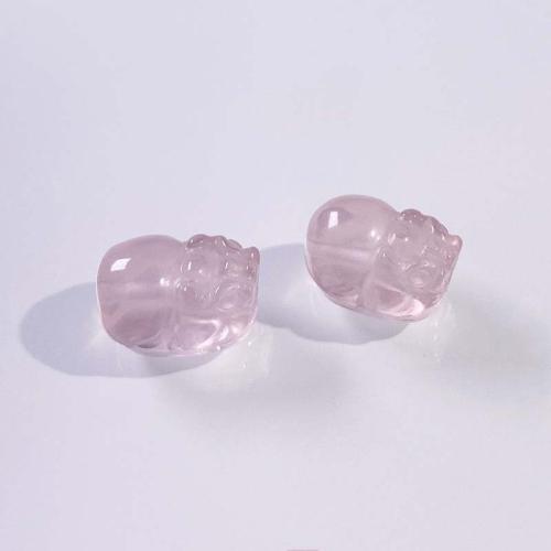 Natural Rose Quartz Beads, Fabulous Wild Beast, DIY, pink, 15mm, Sold By PC