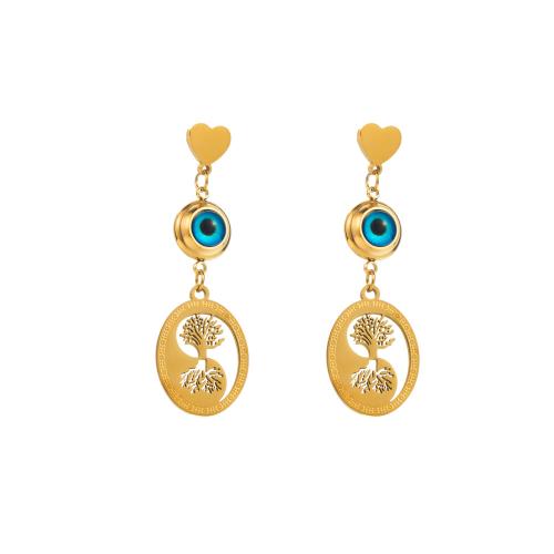Titanium Steel  Earring fashion jewelry & for woman gold Sold By PC