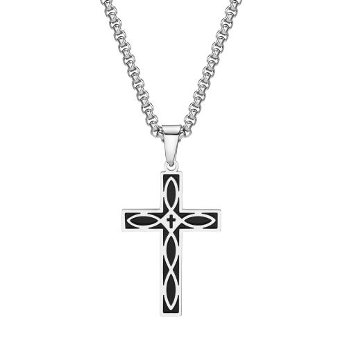 Stainless Steel Cross Pendants 304 Stainless Steel plated & enamel original color Sold By PC