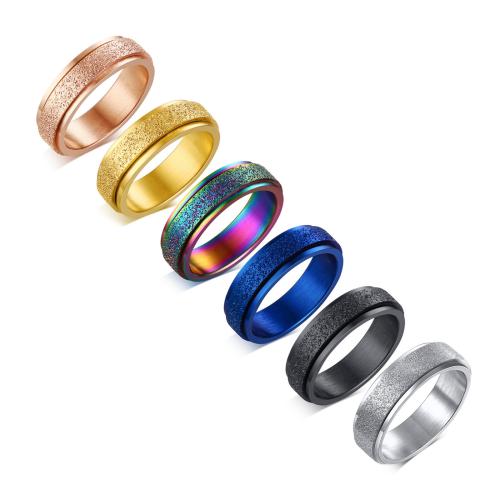 خاتم إصبع الفولاذ المقاوم للصدأ, 304 الفولاذ المقاوم للصدأ, مطلي, للجنسين & حجم مختلفة للاختيار, المزيد من الألوان للاختيار, تباع بواسطة PC