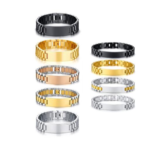 Bijoux bracelet en acier inoxydable, Acier inoxydable 304, Placage, unisexe & normes différentes pour le choix, plus de couleurs à choisir, Vendu par PC
