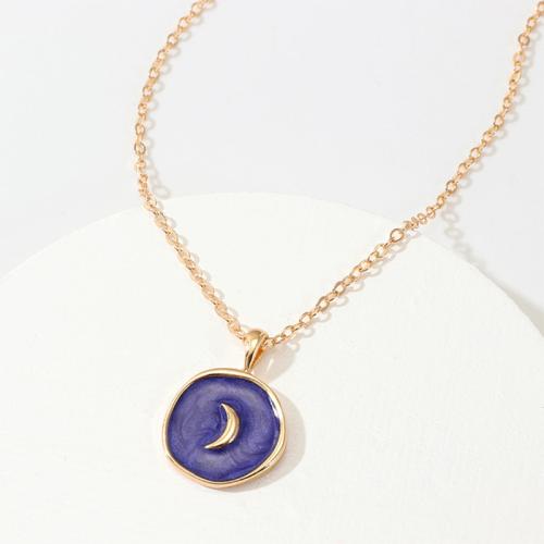 Zinc Alloy Jewelry Necklace plated & for woman & enamel Sold By PC