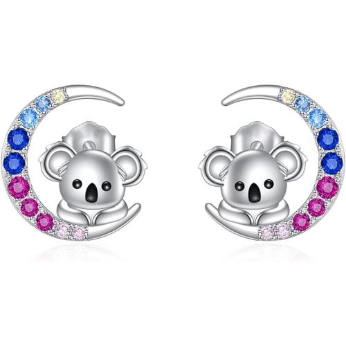 Zinc Alloy Stud Earring micro pave cubic zirconia & for woman & enamel silver color Sold By PC