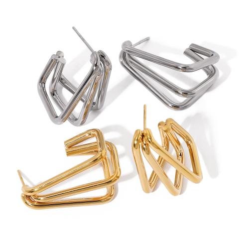 Edelstahl Ohrringe, 304 Edelstahl, Modeschmuck & für Frau, keine, 18.10x30.10mm, verkauft von Paar