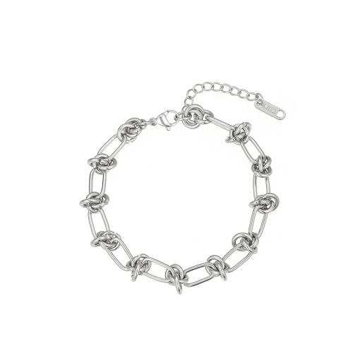 Stainless Steel Jewelry Bracelet 304 Stainless Steel with 3cm extender chain Vacuum Ion Plating fashion jewelry & for woman Length Approx 16.5 cm Sold By PC
