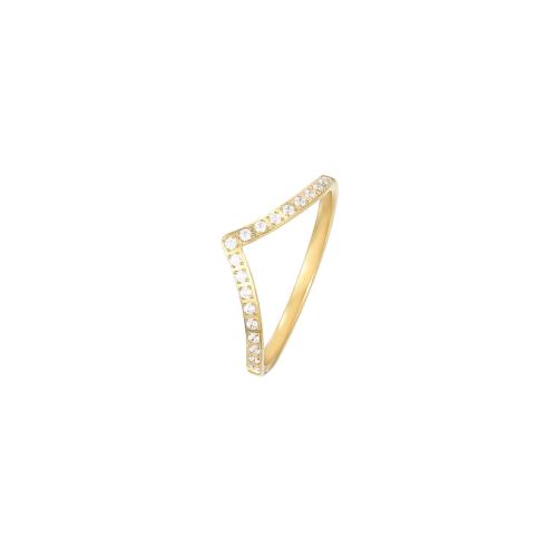 Zirkonia Edelstahl-Finger- Ring, 304 Edelstahl, Modeschmuck & verschiedene Größen vorhanden & Micro pave Zirkonia & für Frau, keine, verkauft von PC