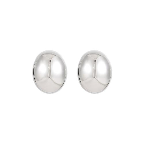 Stainless Steel Stud Earrings, 304 Stainless Steel, Oval, Vacuum Ion Plating, fashion jewelry & for woman, more colors for choice, 25x31.50mm, Sold By Pair
