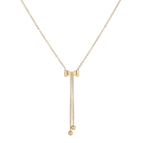 Edelstahl Schmuck Halskette, 304 Edelstahl, Schleife, Modeschmuck & für Frau, keine, Länge:ca. 45 cm, verkauft von PC