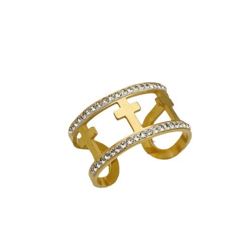 Prst prsten od inoxa, 304 nehrđajućeg čelika, s bižuterija glina Pave, modni nakit & za žene, miješana boja, 11mm, Unutarnji promjer:Približno 23mm, Prodano By PC