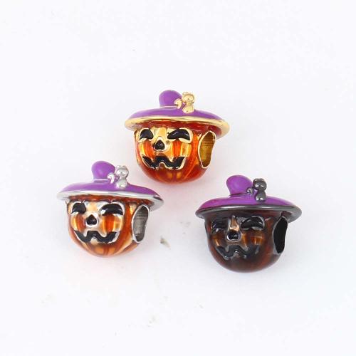 Halloween Jewelry Bead, Brass, plated, DIY & enamel, more colors for choice, nickel, lead & cadmium free, 13.30x12.30x12.20mm, Sold By PC