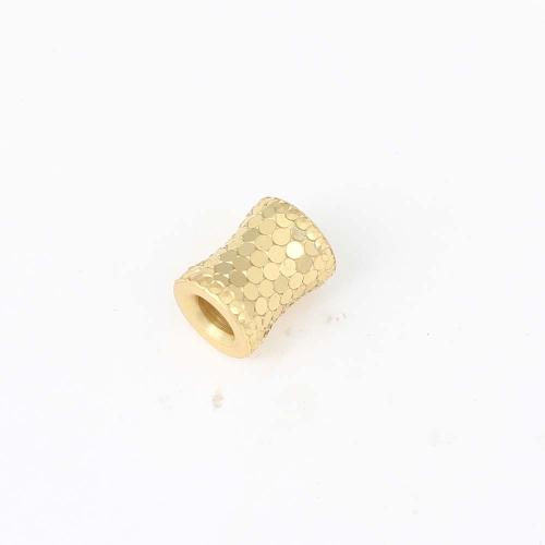 Messing smykker Perler, Kolonne, guldfarve belagt, du kan DIY, nikkel, bly & cadmium fri, 10.10x8.10x8mm, Solgt af PC
