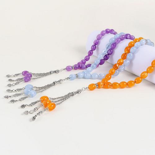Glas perler armbånd, med Zinc Alloy, håndlavet, mode smykker & Unisex, flere farver til valg, Længde 16.93 inch, Solgt af sæt