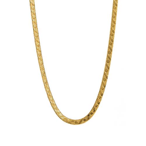 Collar de Acero Titanio, Partículas de acero, con 6cm extender cadena, Joyería & diferentes estilos para la opción & para mujer, dorado, longitud 40 cm, Vendido por UD