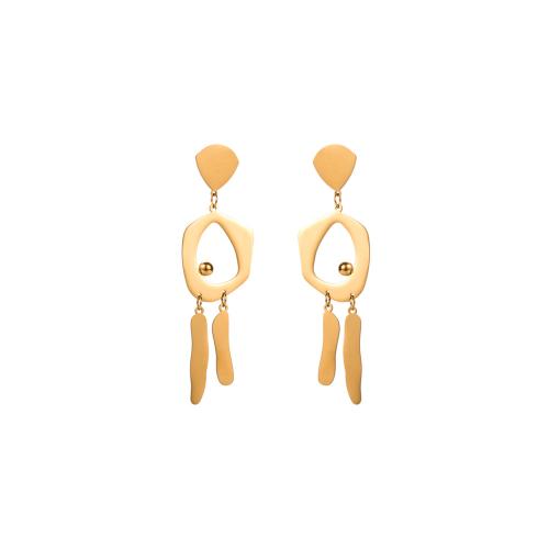 Titanium Steel  Earring fashion jewelry & for woman gold Sold By Pair