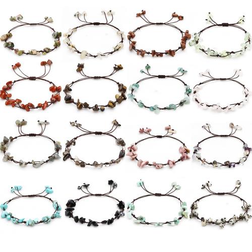 Gemstone Bracelets, Unakite, with Cotton Thread, handmade, fashion jewelry & different materials for choice & Unisex, Length:Approx 16-26 cm, Sold By PC