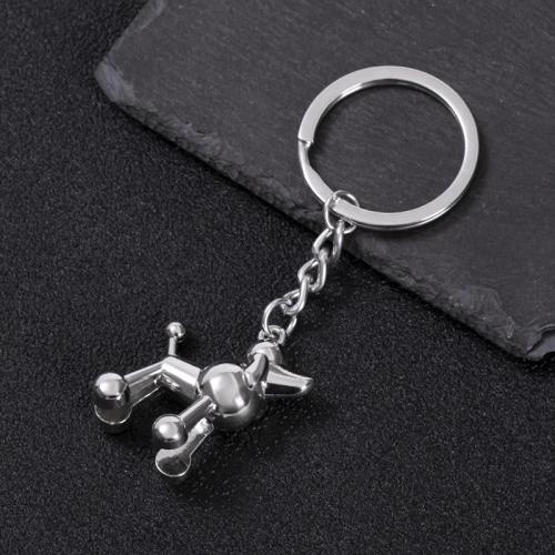 Zinc Alloy Key Clasp plated portable & durable & Unisex silver color Sold By PC