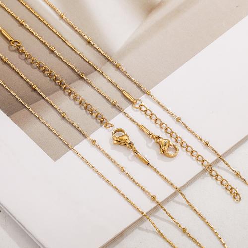 Stainless Steel Chain Necklace, 304 Stainless Steel, different length for choice & DIY & different styles for choice, more colors for choice, 5Strands/Bag, Sold By Bag