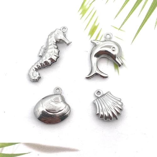 Stainless Steel Animal Pendants 304 Stainless Steel DIY original color Sold By PC